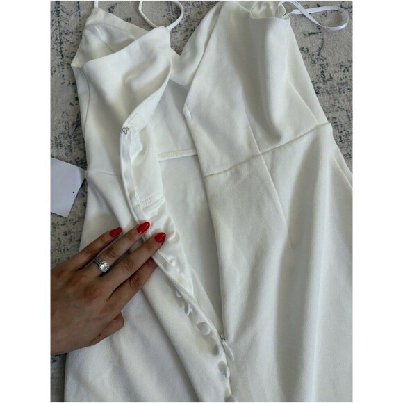 Lulus Feeling of Forever White Sleeveless Mermaid Maxi Wedding Dress NWT Medium - Picture 7 of 8